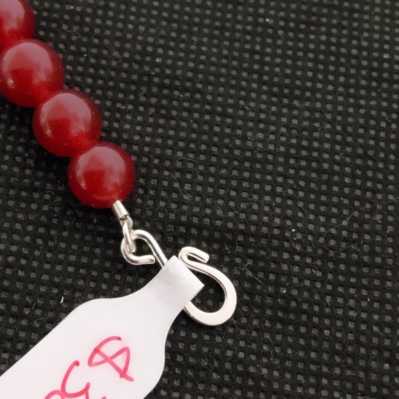 🇨🇦 2 For $25 Handcrafted bracelet with burgundy stones and crystal bands - Picture 4 of 7